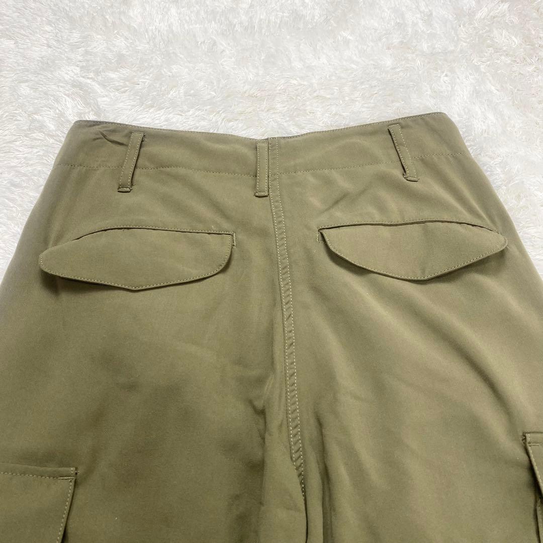 美品24SS 完売品✨ウィムガゼット バックサテンカーゴパンツ グリーン　36
