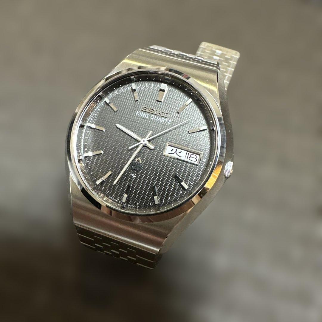 ア*イ様 SEIKO キングクォーツ 腕時計 5856 5855-8000極美品