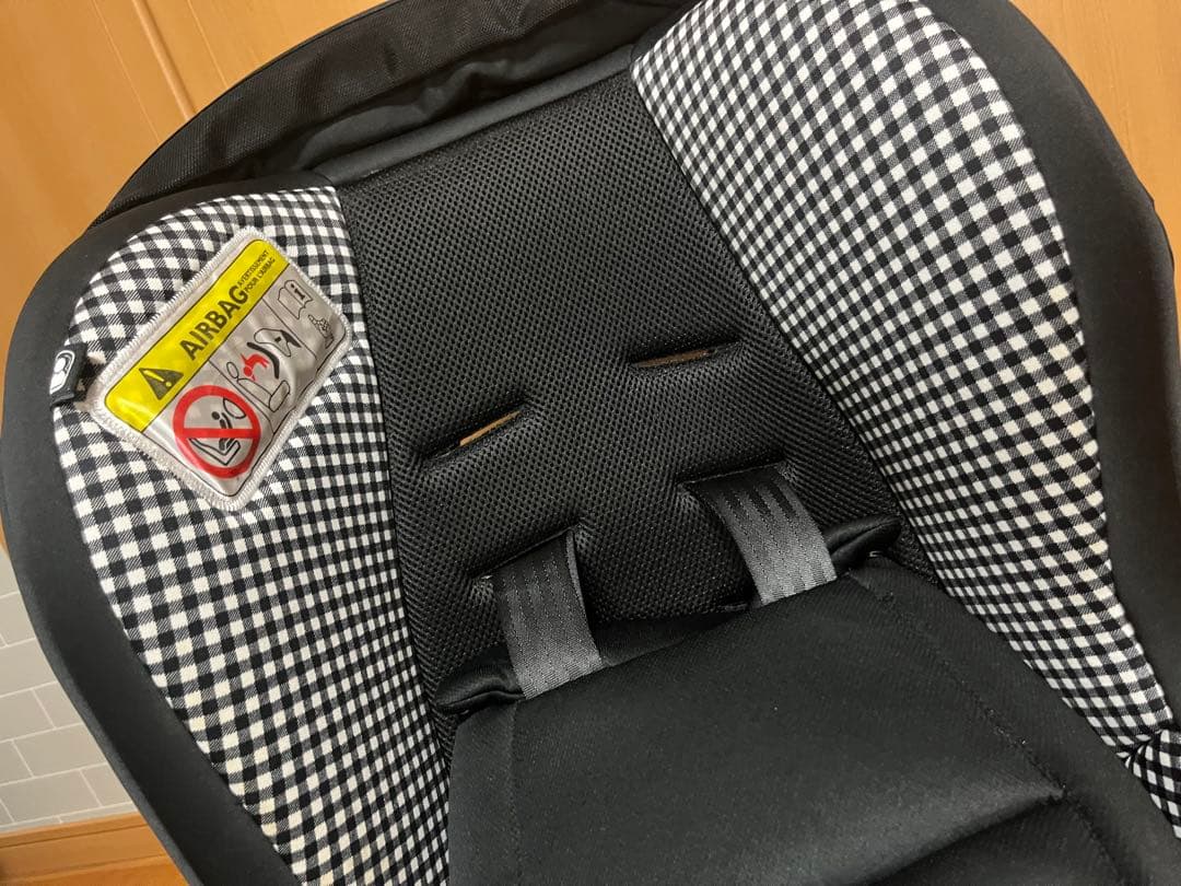 【廃番】Joie キャノピー付 チャイルドシート ギンガムチェック 付属品あり