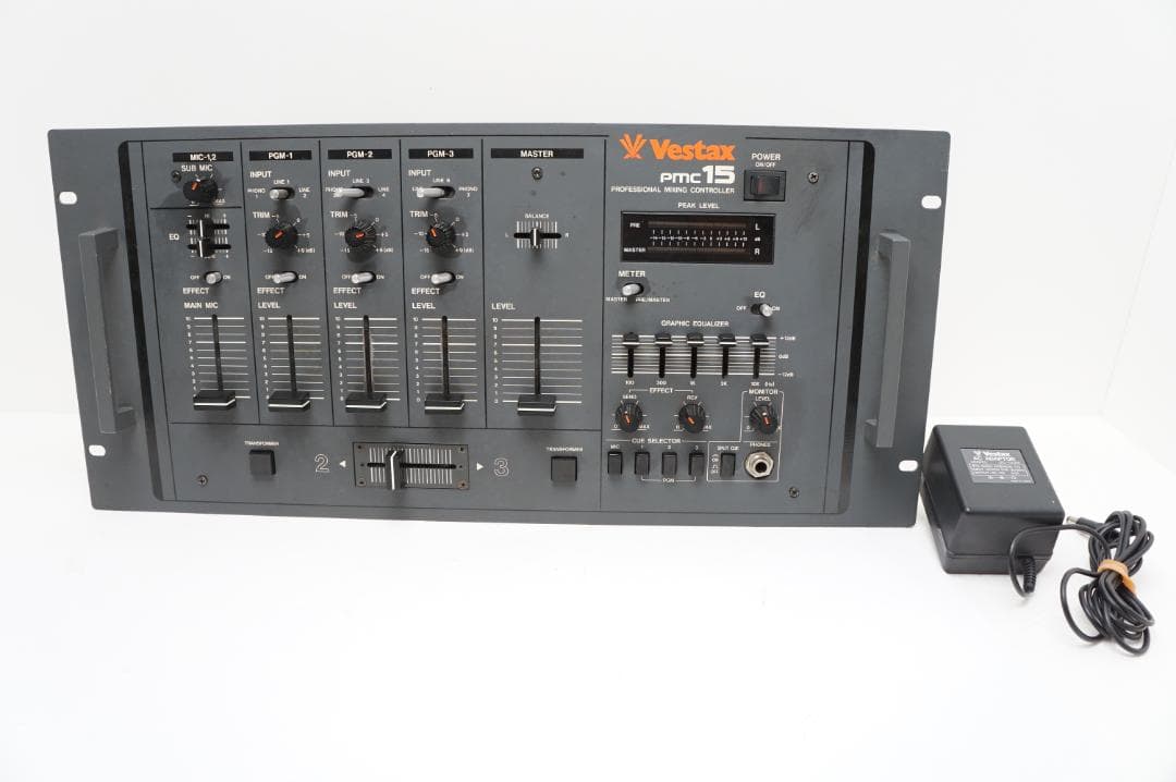 ＜動作＞Vestax PMC15 PMC-15 DJミキサー ビンテージ Vestax PMC-15 DJミキサー