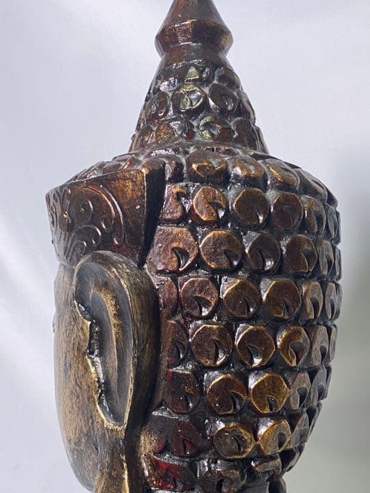 455️ 仏像 胸像 木彫刻 オブジェ