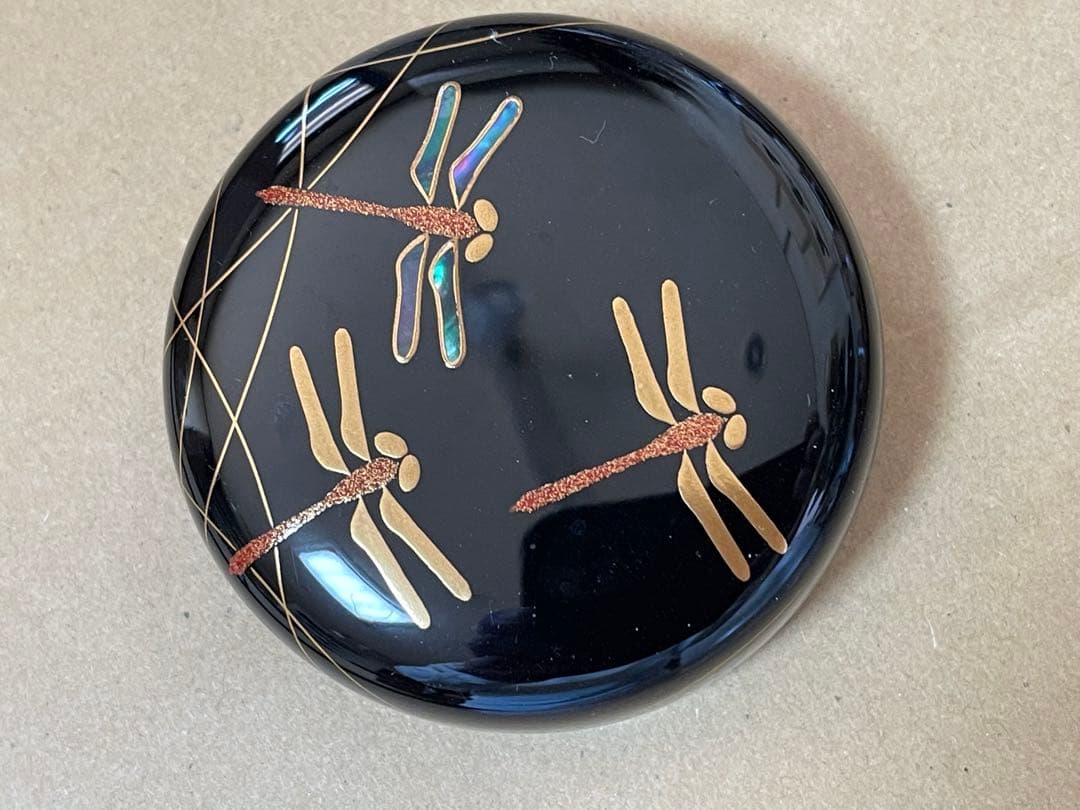 蜻蛉 蒔絵 中棗 中村宗悦 茶道具 送料無料