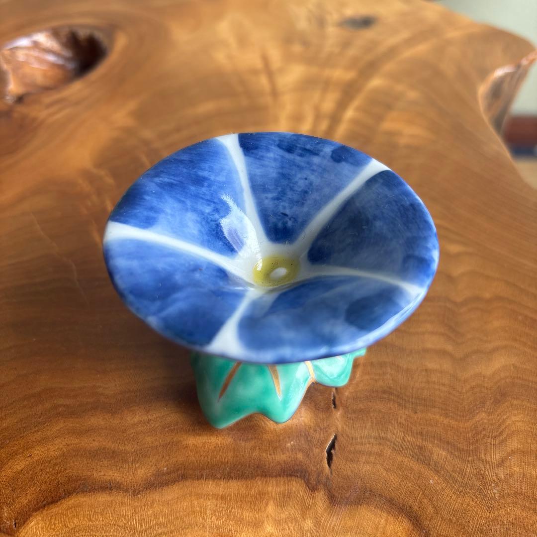 色絵 朝顔蓋置 平安 高野昭阿弥 茶道具 共箱 - メルカリ