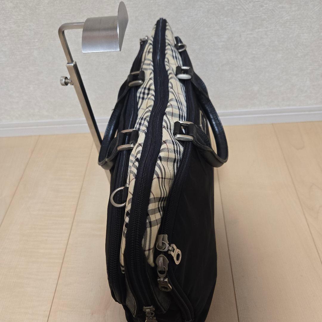 バーバリー ブリーフケース ノバチェック 本革 ナイロン 軽量