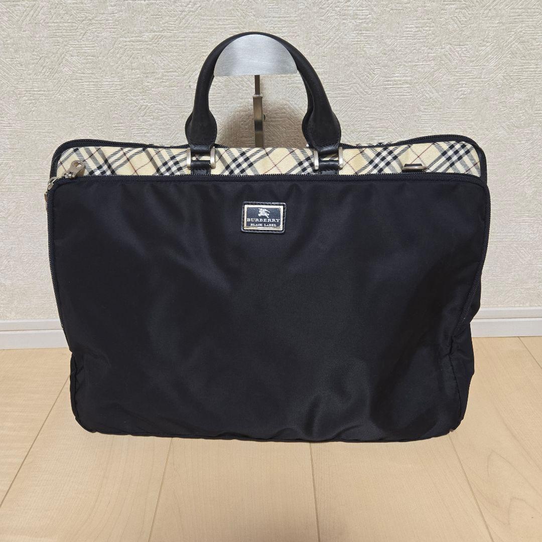 バーバリー ブリーフケース ノバチェック 本革 ナイロン 軽量