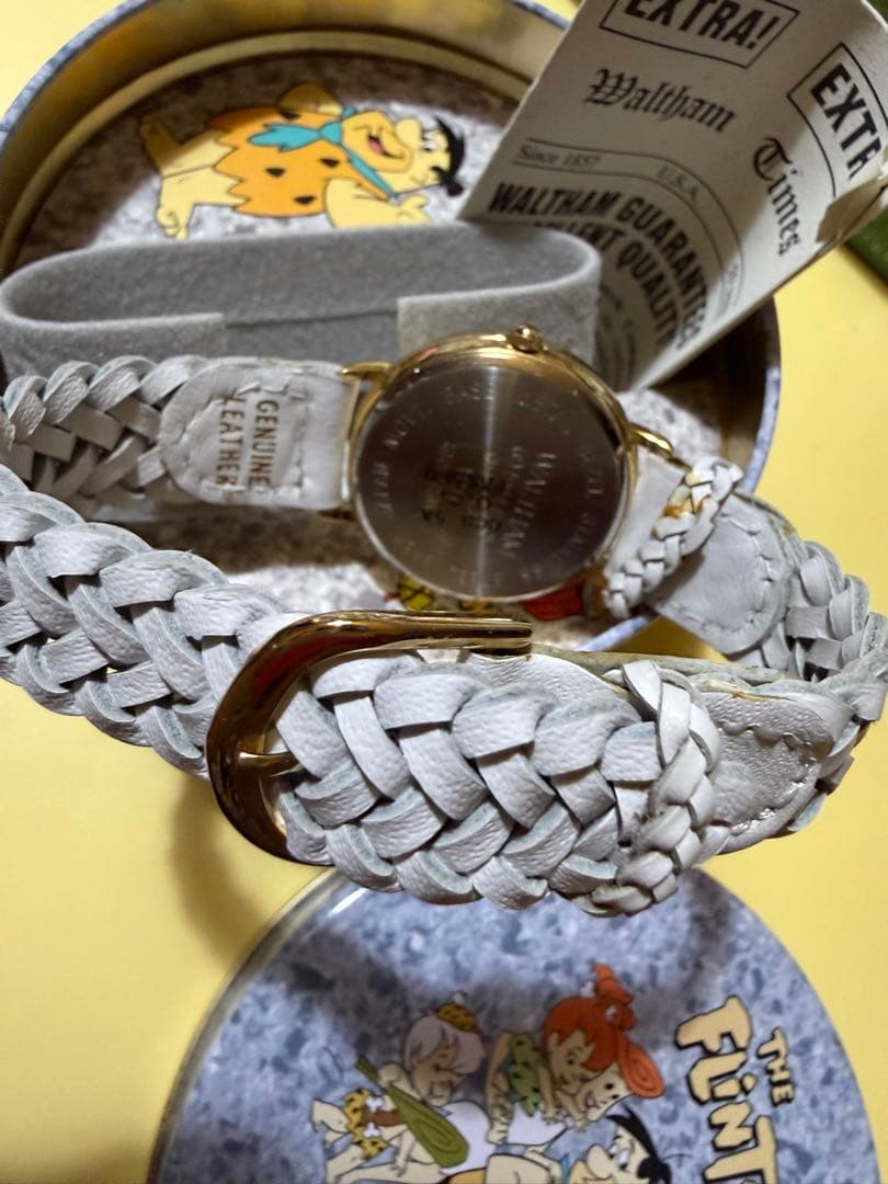 フリントストーン 時計 ホワイトレザー