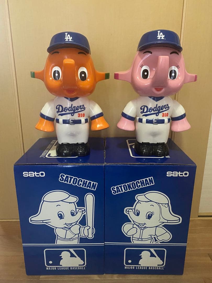 サトちゃん貯金箱 ドジャース 30cm