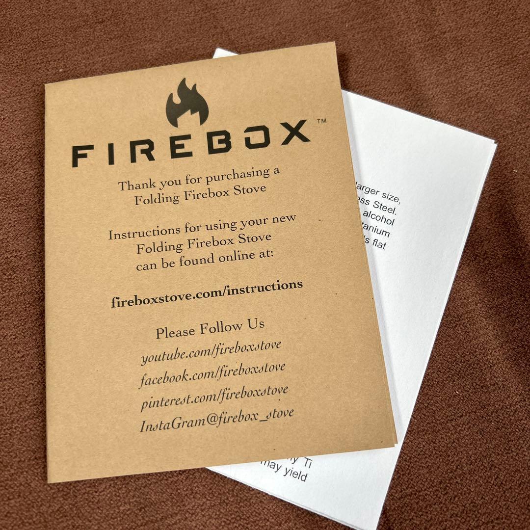 未使用　FIREBOX キャンプファイヤーストーブ　チタンセット