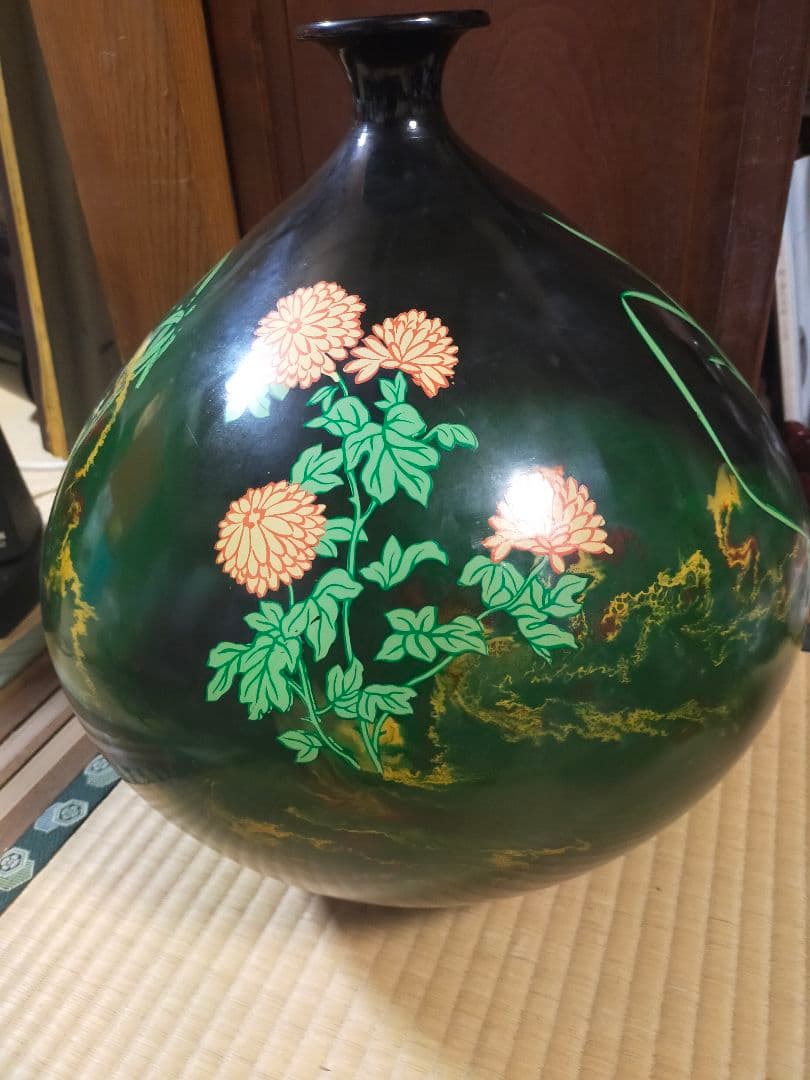 究極の逸品 『九谷焼 佐野慧成 』火の壺 花壺 華道 大壺 大きなサイズ