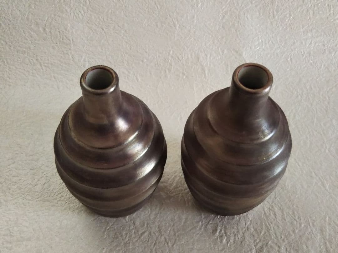 北大路魯山人　銀彩赤呉須徳利