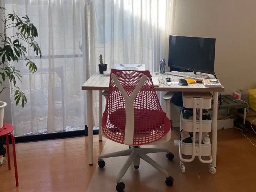 セイルチェア　赤　グレー