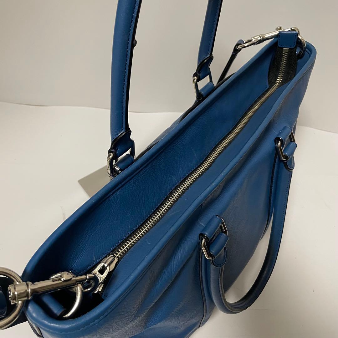 ✨良品✨　coach ビジネスバッグ　トートバッグ　　レザー　ブルー