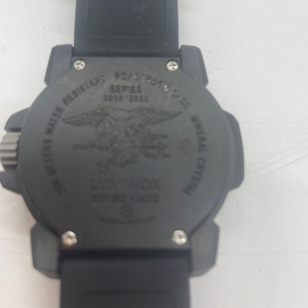 Luminox SEAL系列 ブラック/オレンジ ラバーベルト時計