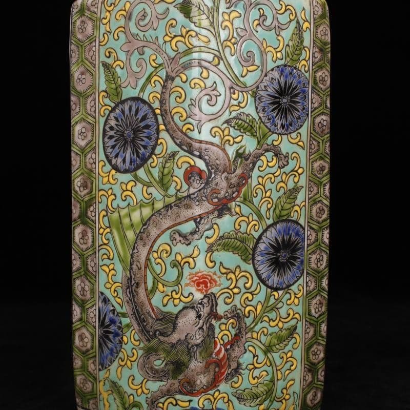 清康熙パステル博古紋茶壺 景徳鎮 陶磁器 装飾品 現代工芸品美術品 置物