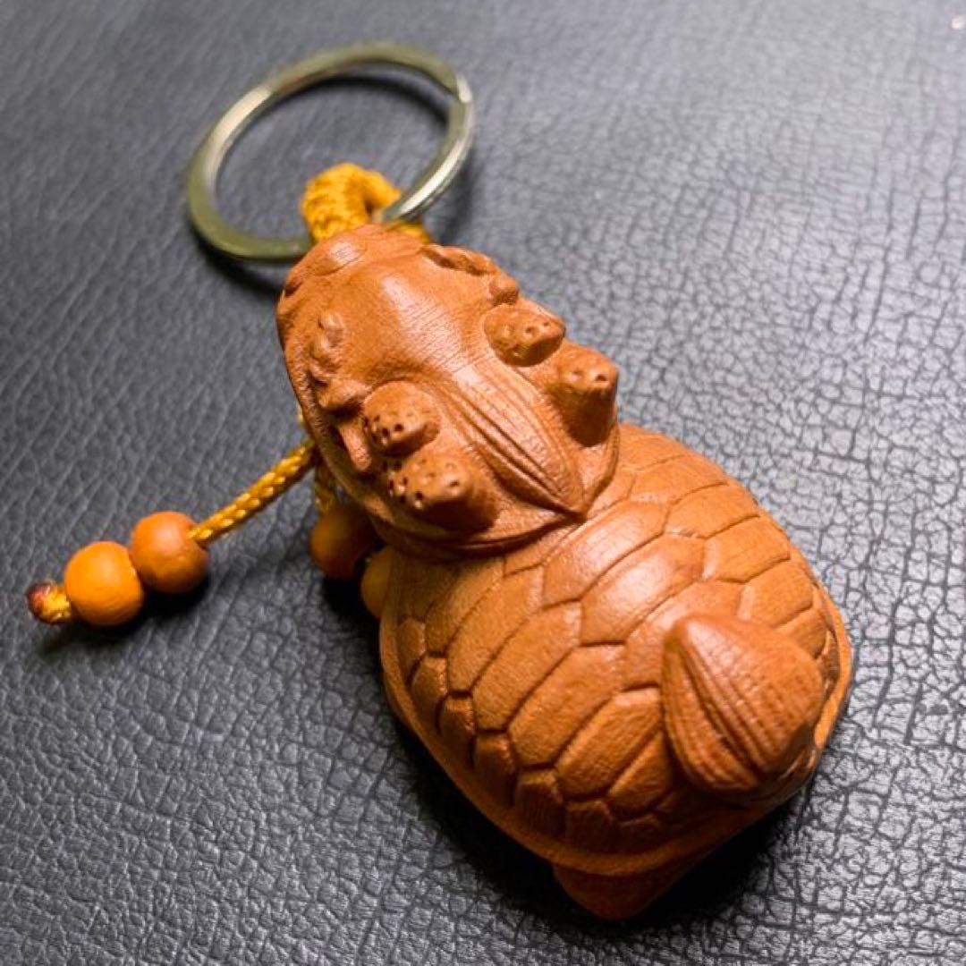 0515138 桃の木龍亀（ろんぐい）キーホルダー