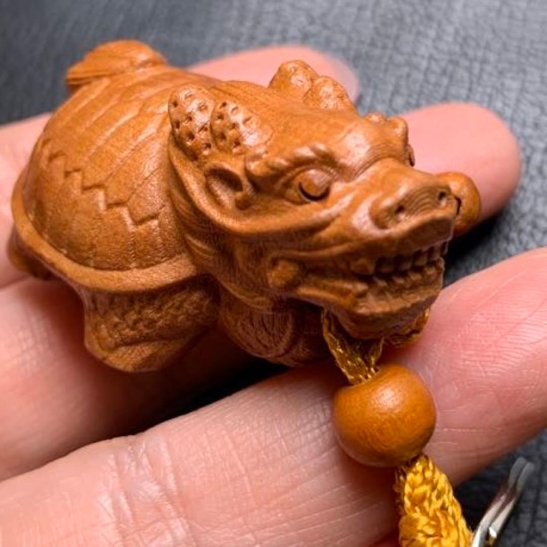 0515138 桃の木龍亀（ろんぐい）キーホルダー