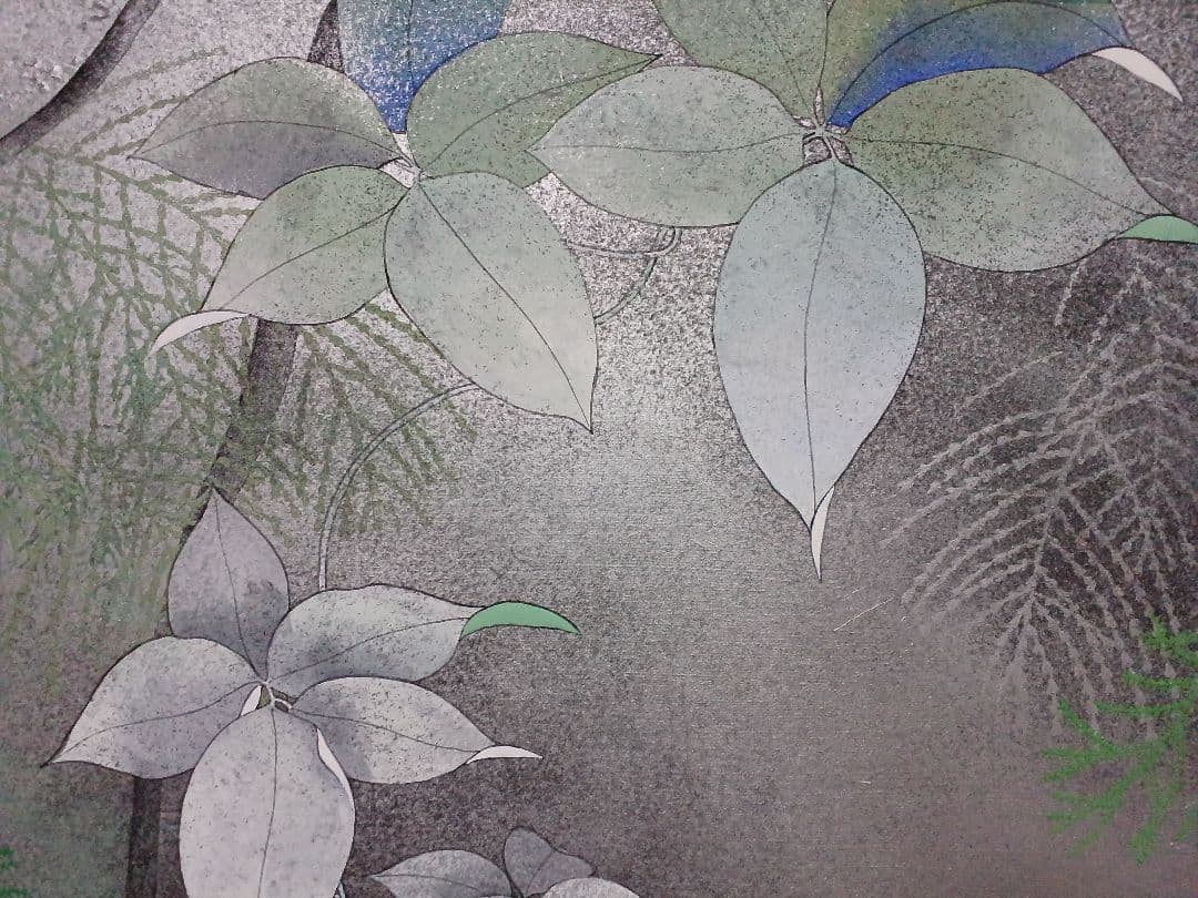 ◇ 佐藤昌美(佐藤晨)「緑韻」日本画 猫 F10号 創画会会員