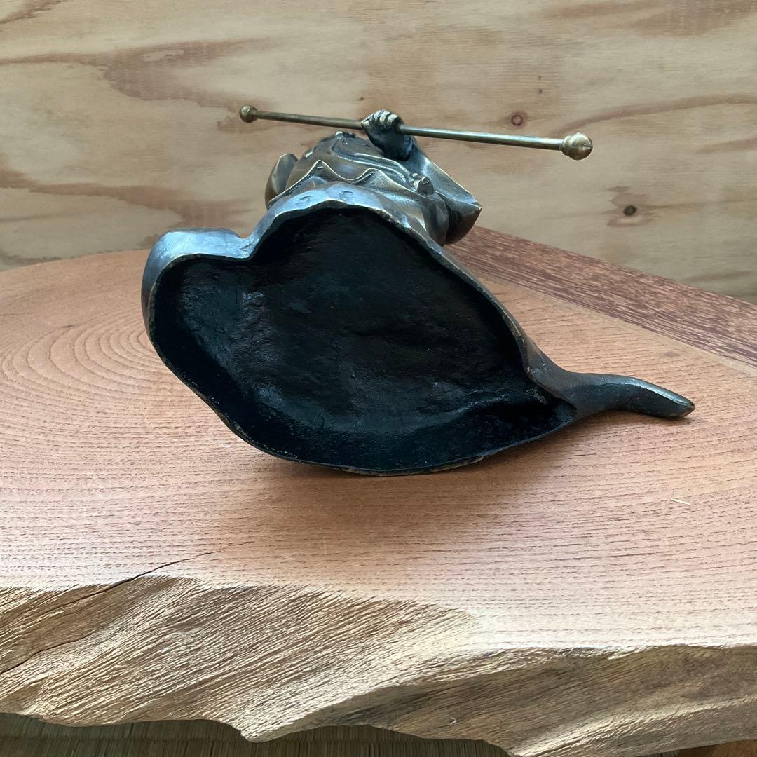 孫悟空　銅像　置物　孫悟空　縁起物　1.88kg 村田宏 作　共箱あり