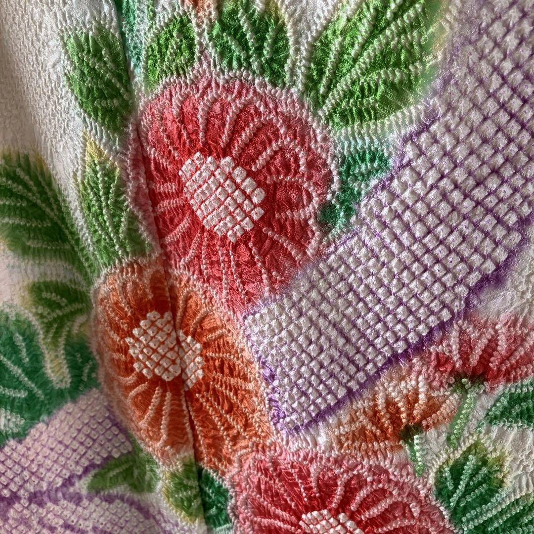 藤娘きぬたや　正絹総絞り　七五三四つ身祝い着