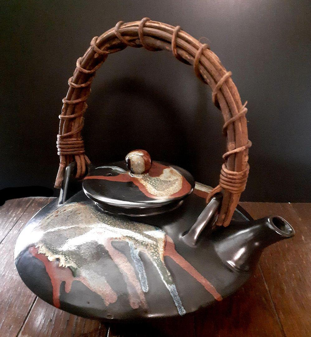 薩摩焼　薩摩溶岩焼　平土瓶　銚子　急須　酒次　酒器　【大形土瓶