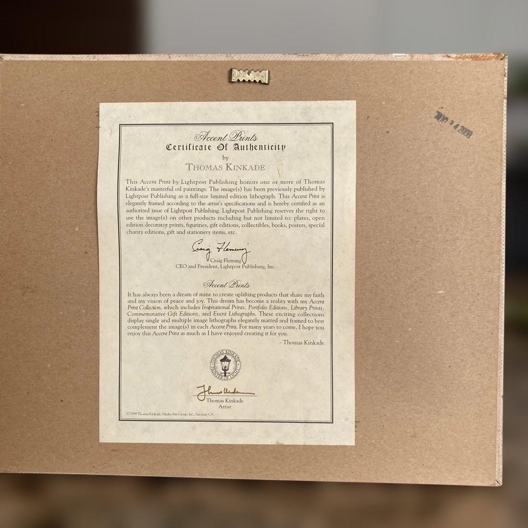 Thomas Kinkade リトグラフ作品 フレーム付き 美術品・アンティーク