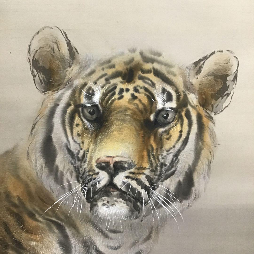 K茶道具 掛軸 二幅対「耕織図 双幀」 仿華山翁図 華僊作 共箱 S1001KJ