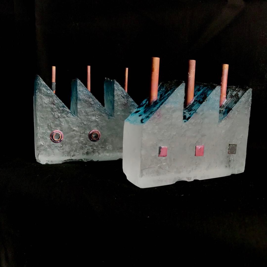 鉄骨の切れ端 アンティーク レトロ インテリア おもり 鉄屑`