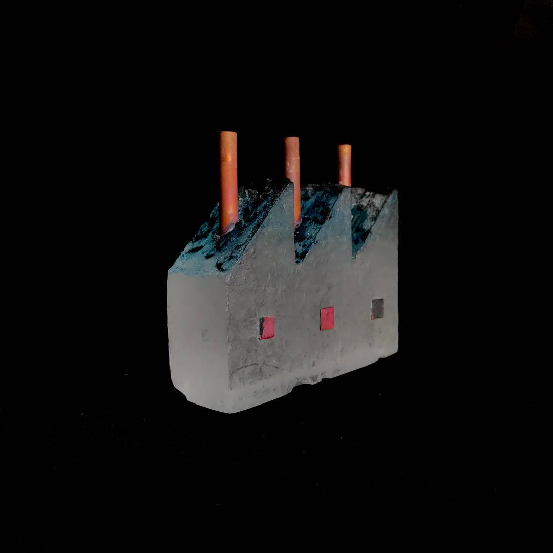 ガラス作家 佐伯泰典作 「夢工場 夜の天蓋」お香立て