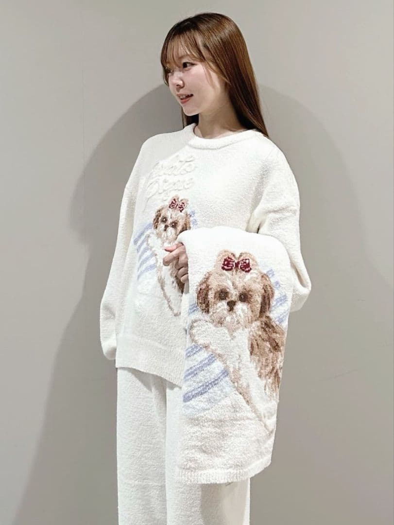 新品♥️ジェラートピケ シーズージャガードプルオーバー OWHT　ジェラピケ