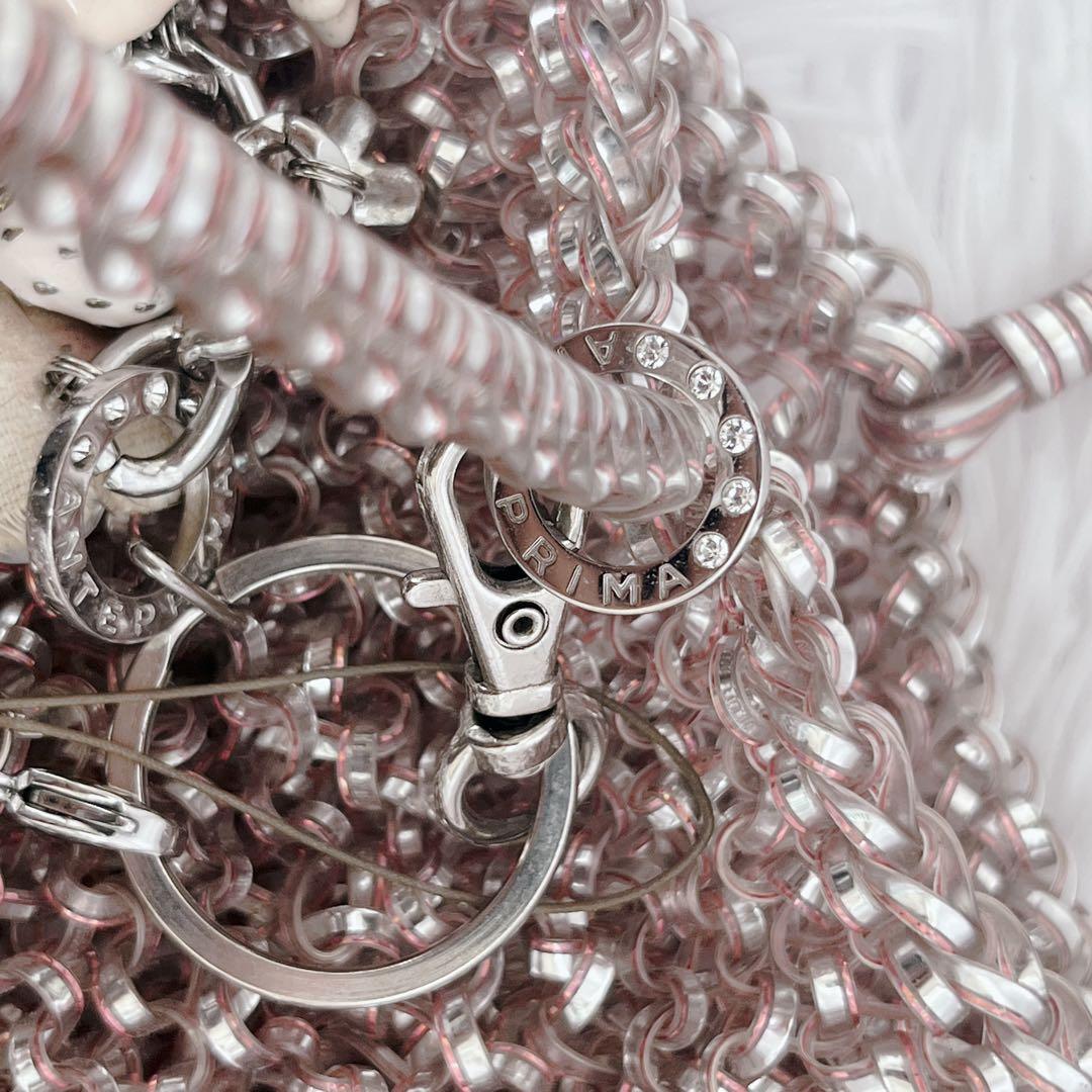 チャーム付✨アンテプリマ スタンダードスクエアラージ シルバー ピンク お呼ばれ