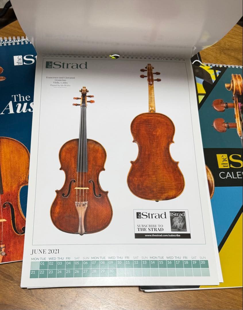 チェロ ヴァイオリン ヴィオラ 弦楽器 Strad カレンダー 12冊