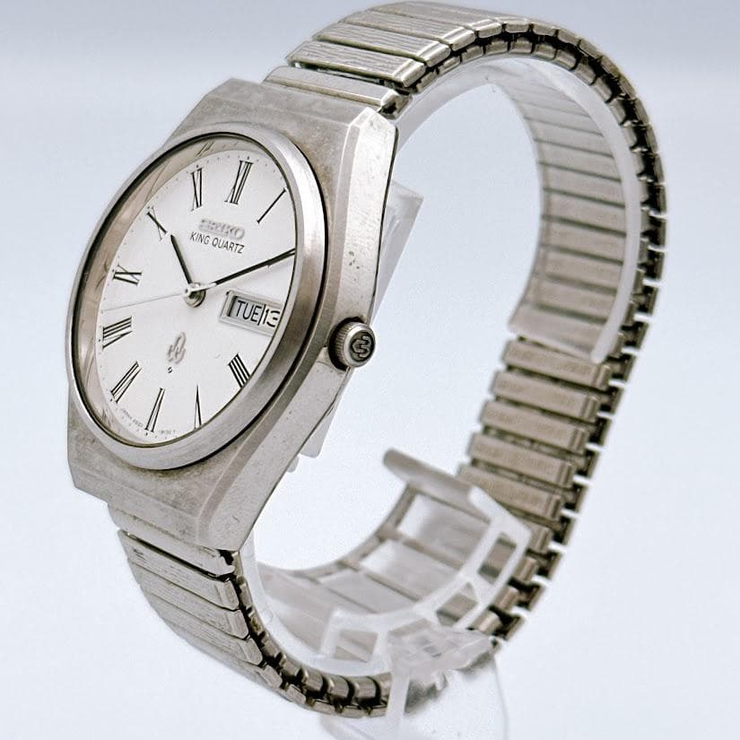 セイコー キングクォーツ ヴィンテージ メンズ腕時計 デイデイト 動作良好