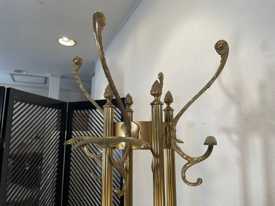 さ*ち様 2点 真鍮系ステンアイアン ハンガーラックコートスタンド
