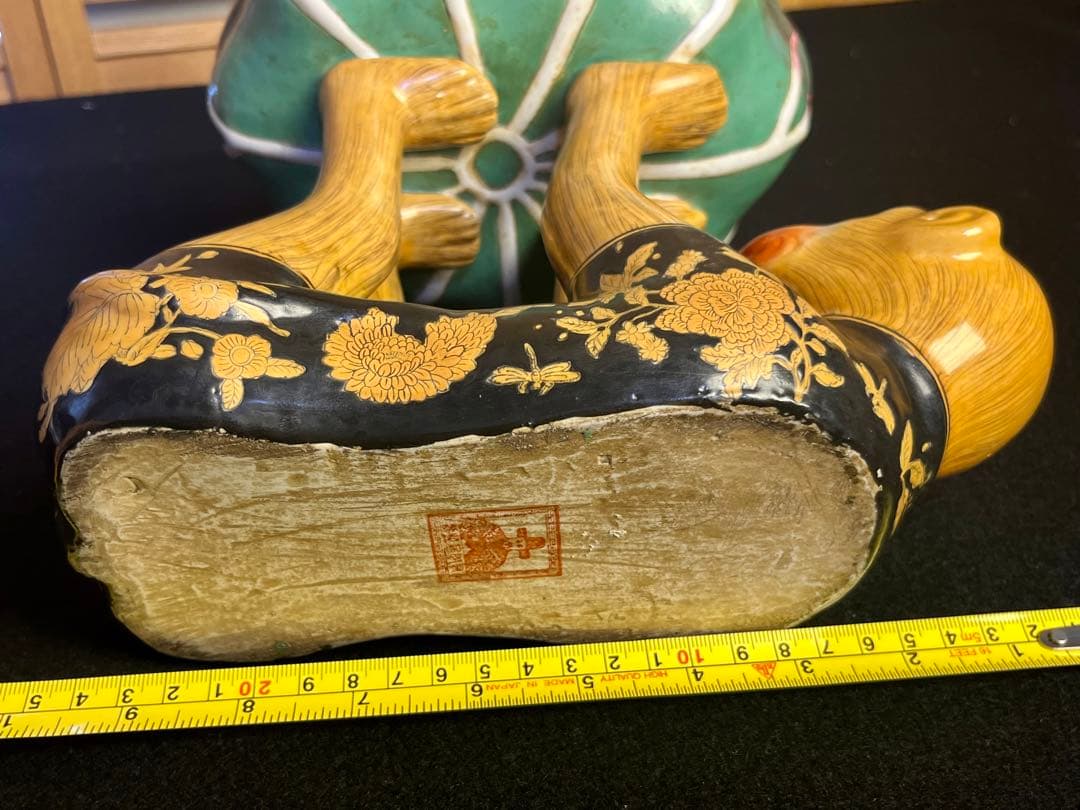 中国美術品 漢詩 陶器 猿 置物 美術品 アンテーク お皿 茶道具 骨董品