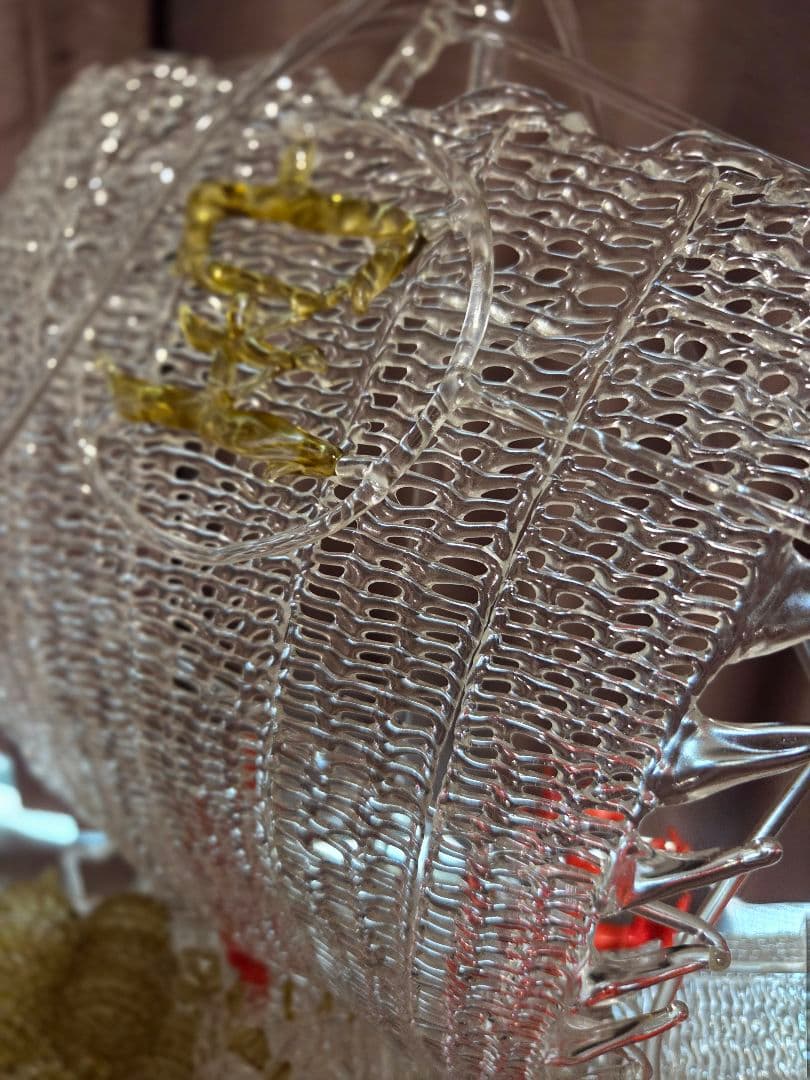 山野史郎作 網目硝子細工 宝船