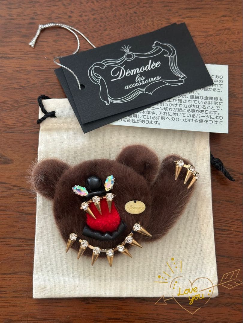 demodee デモデ くま ブローチ