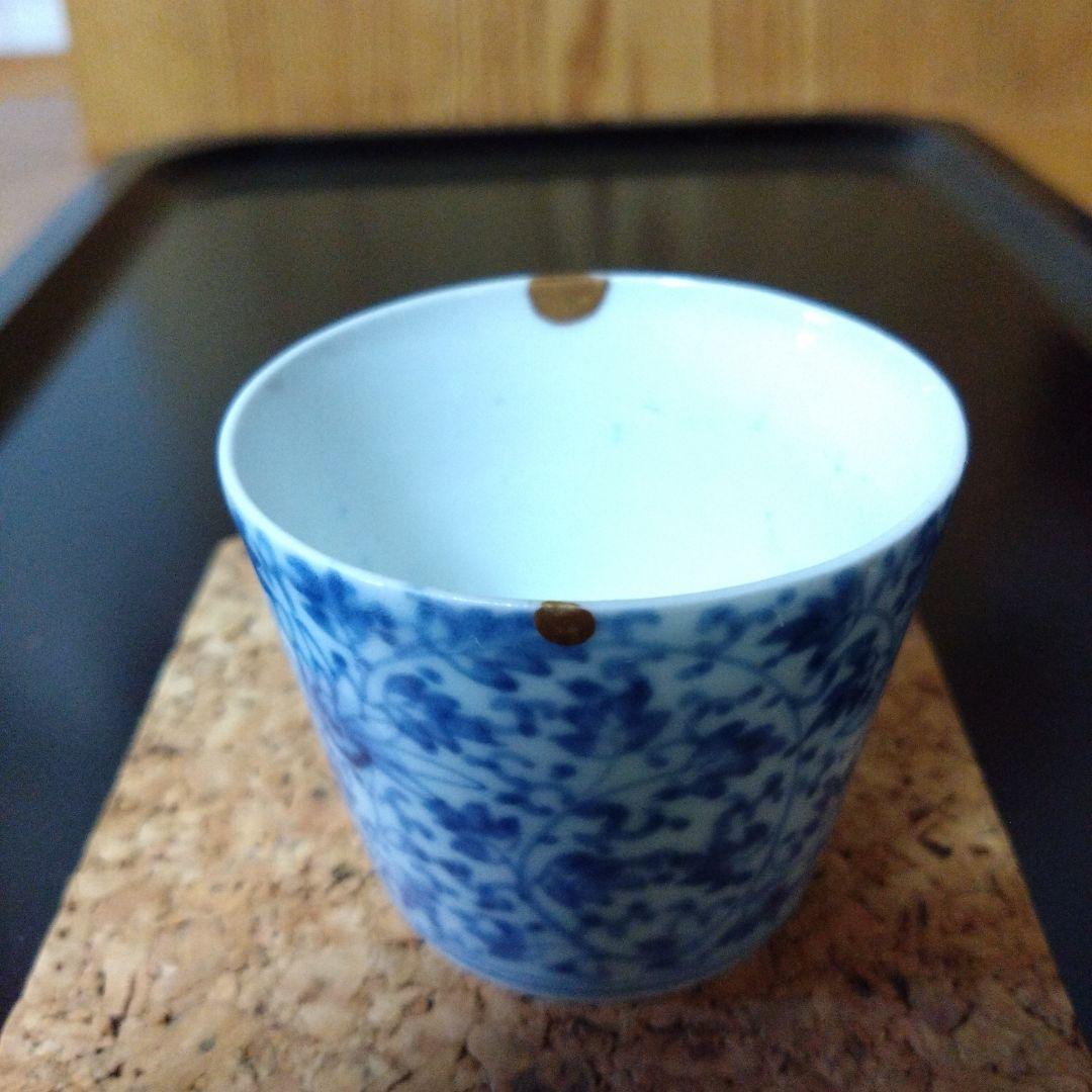 古伊万里花唐草　蕎麦猪口