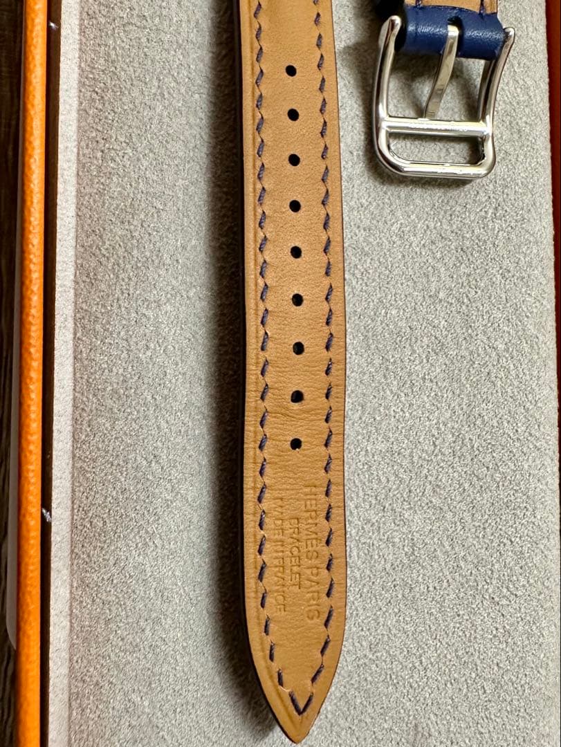 Hermes ブルー・サフィールアトラージュ・ドゥブルトゥールレザー