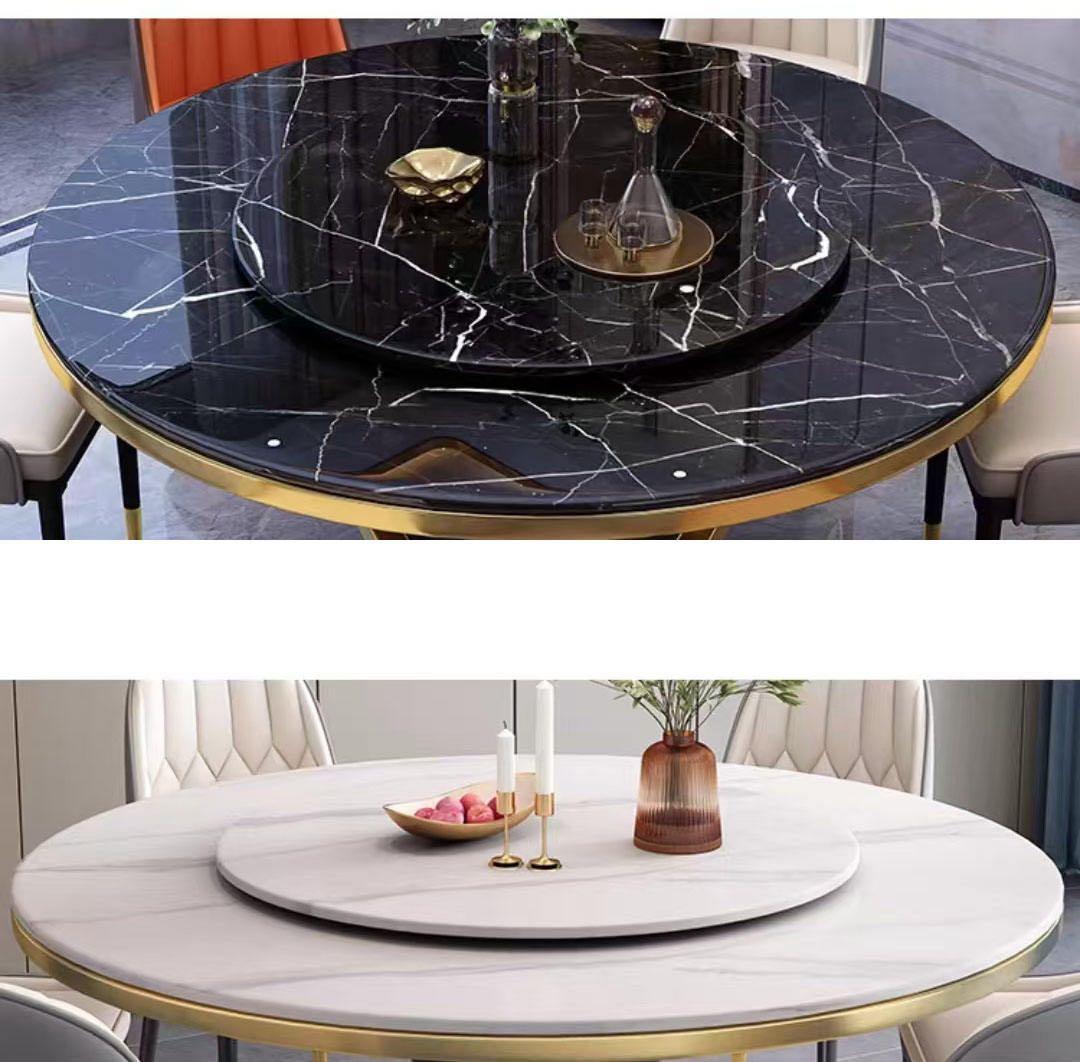 ダイニングセットテーブル150cm＋チェア6脚&ターンテーブル