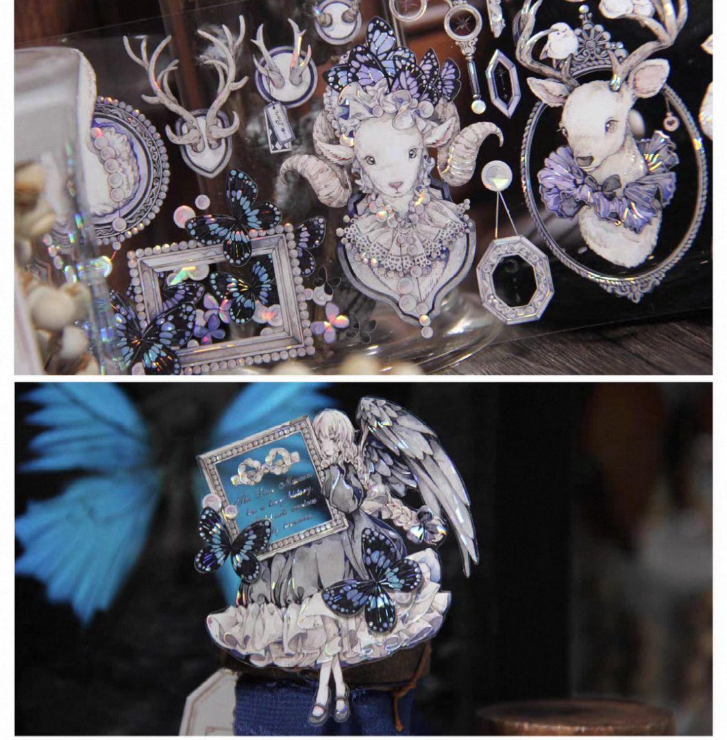 切売 1583☆ 海外 マスキングテープ マステ PET 装飾 花 人物 贝壳光