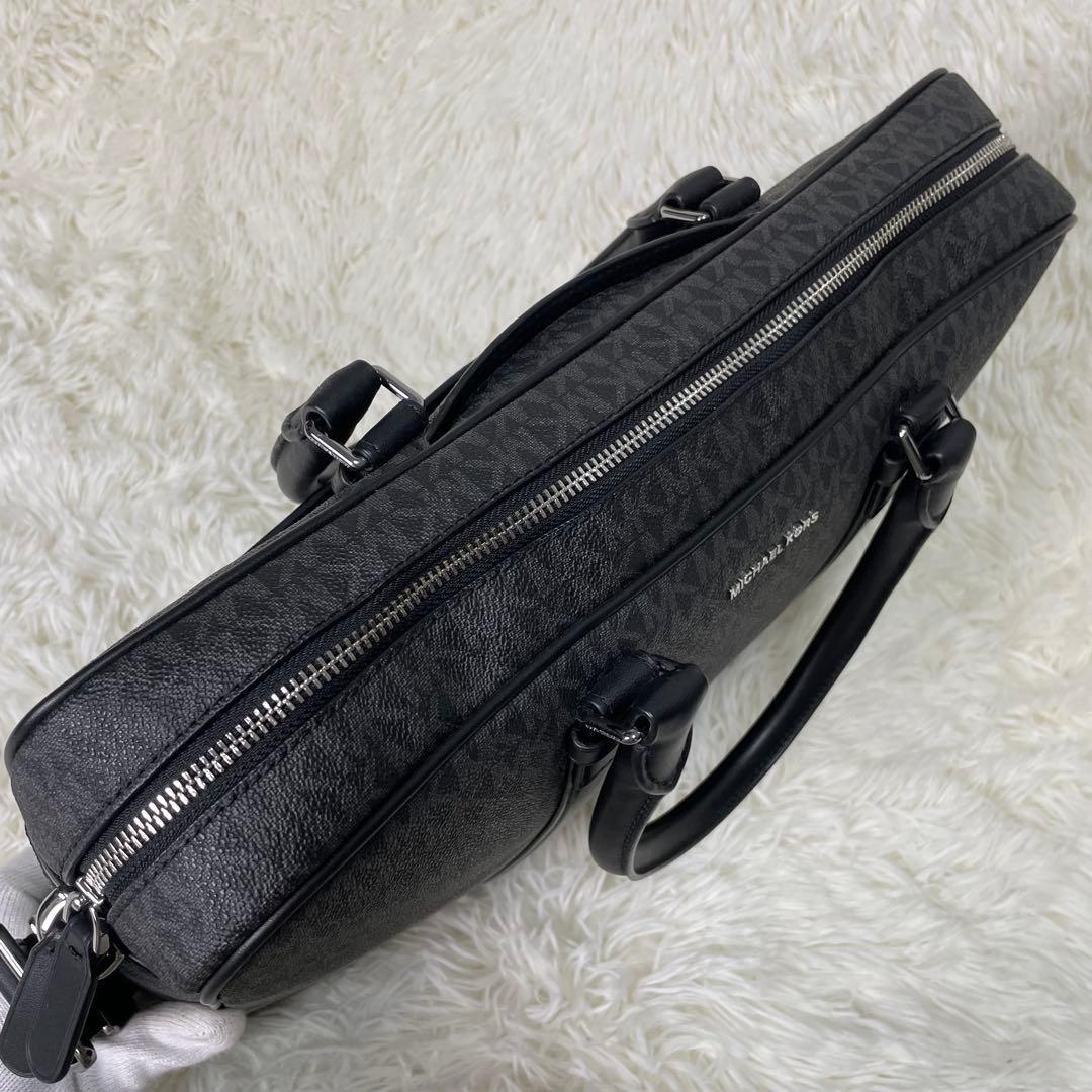 美品 MICHAEL KORS HUDSON コミューター ビジネスバッグ 黒