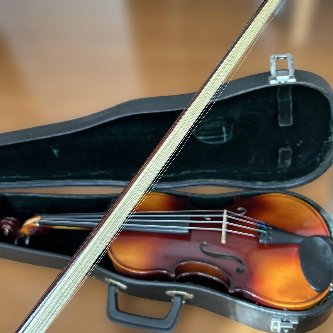 年末キャンペーン 純木製 バイオリン 本体 ハードケース付き 百花