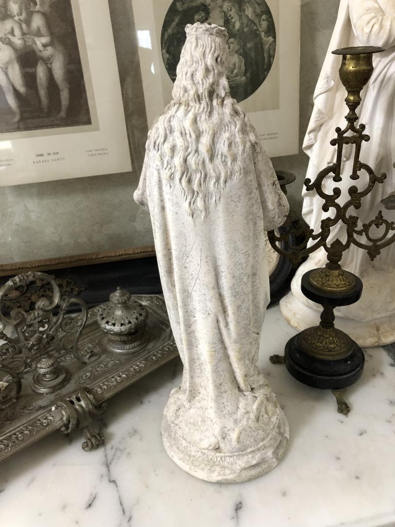 フランスアンティーク 聖母子像 マリア像 サルバトーレ・マルキ サイン