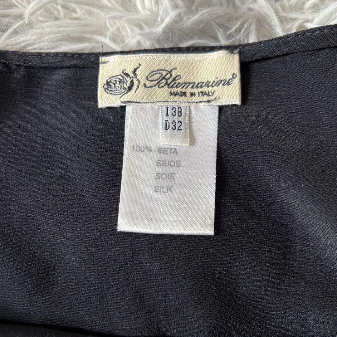 Blumarine ブルマリン シフォンスカート ブラック シルク イタリア