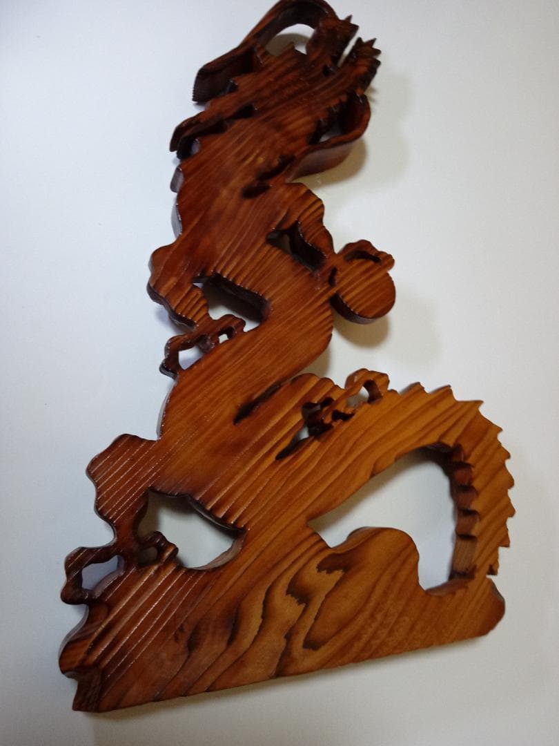 銘木屋久杉 祥瑞 昇龍木彫工芸