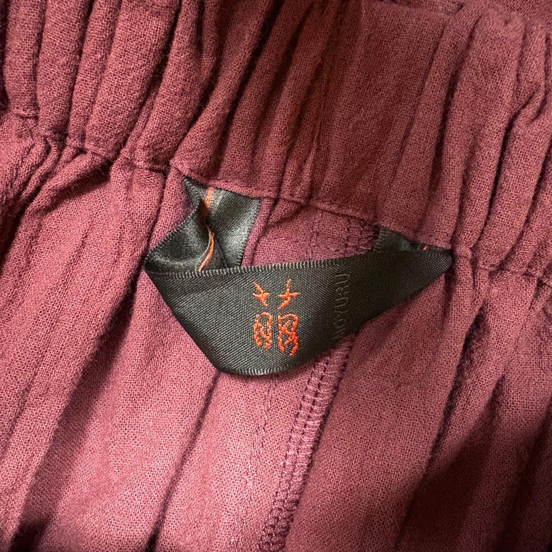 MOYURU 萌　変形サルエルパンツ　アシンメトリー　ウエストゴム　M〜L