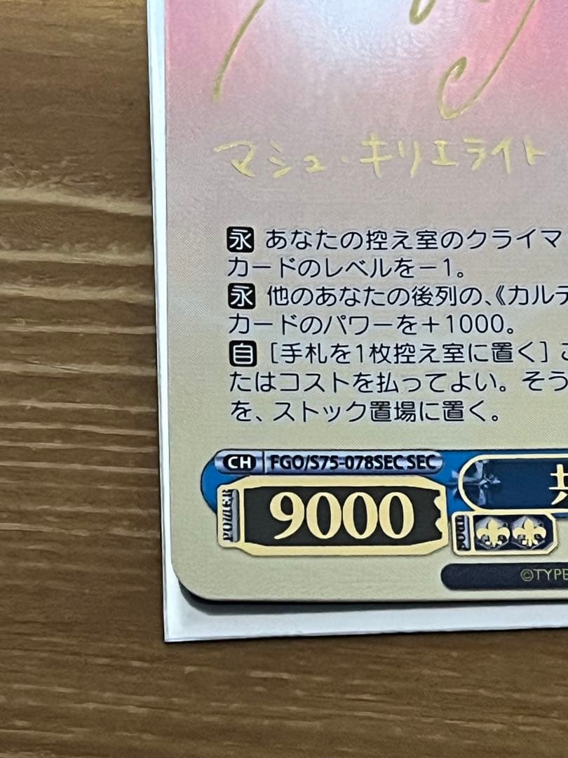 ヴァイス 共に歩む旅 マシュ sec サイン Fate-エンブレムロゴ デュポン