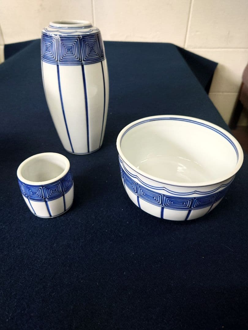 龍岳作 染付桶皮皆具 共箱1429 橋本龍岳 扇面 色絵末広透し蓋置 共箱