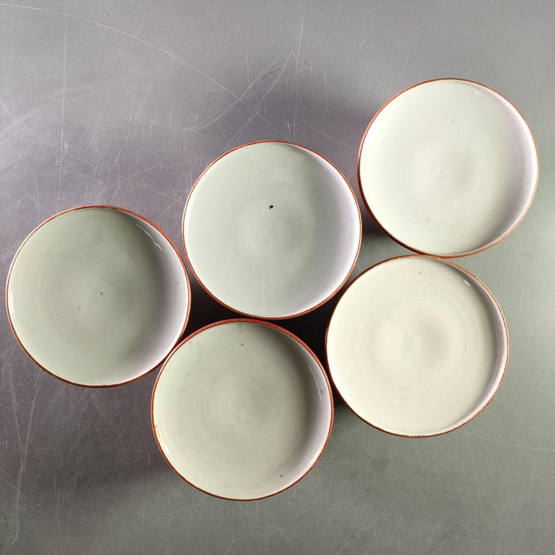 A892-3/九谷焼/赤絵花鳥七福神文窓絵丼蓋茶碗/5客/ - www.properties