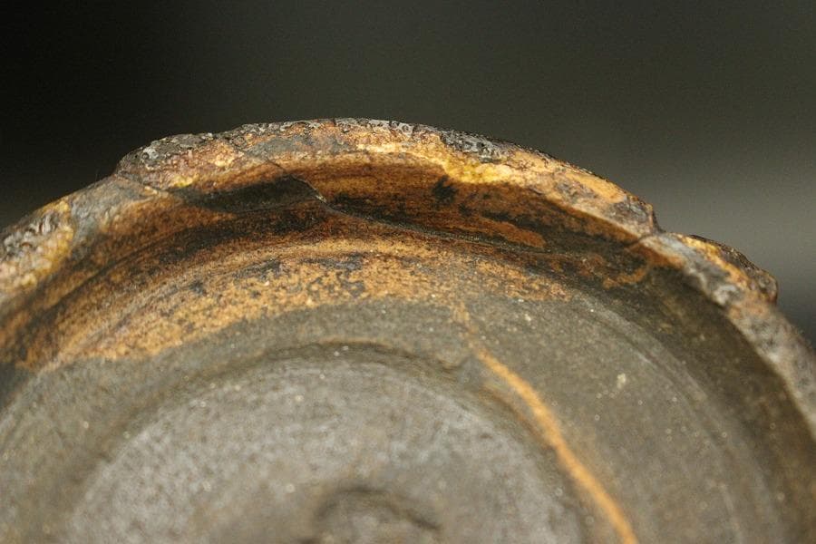 ☆ 北大路魯山人 織部水指 親しみやすい一品☆y502